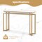 Costway 47&#x22; Faux Marble Top Console Table Modern Entryway Table with Anti-toppling Kit